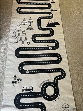 Black and White Road Play Rug